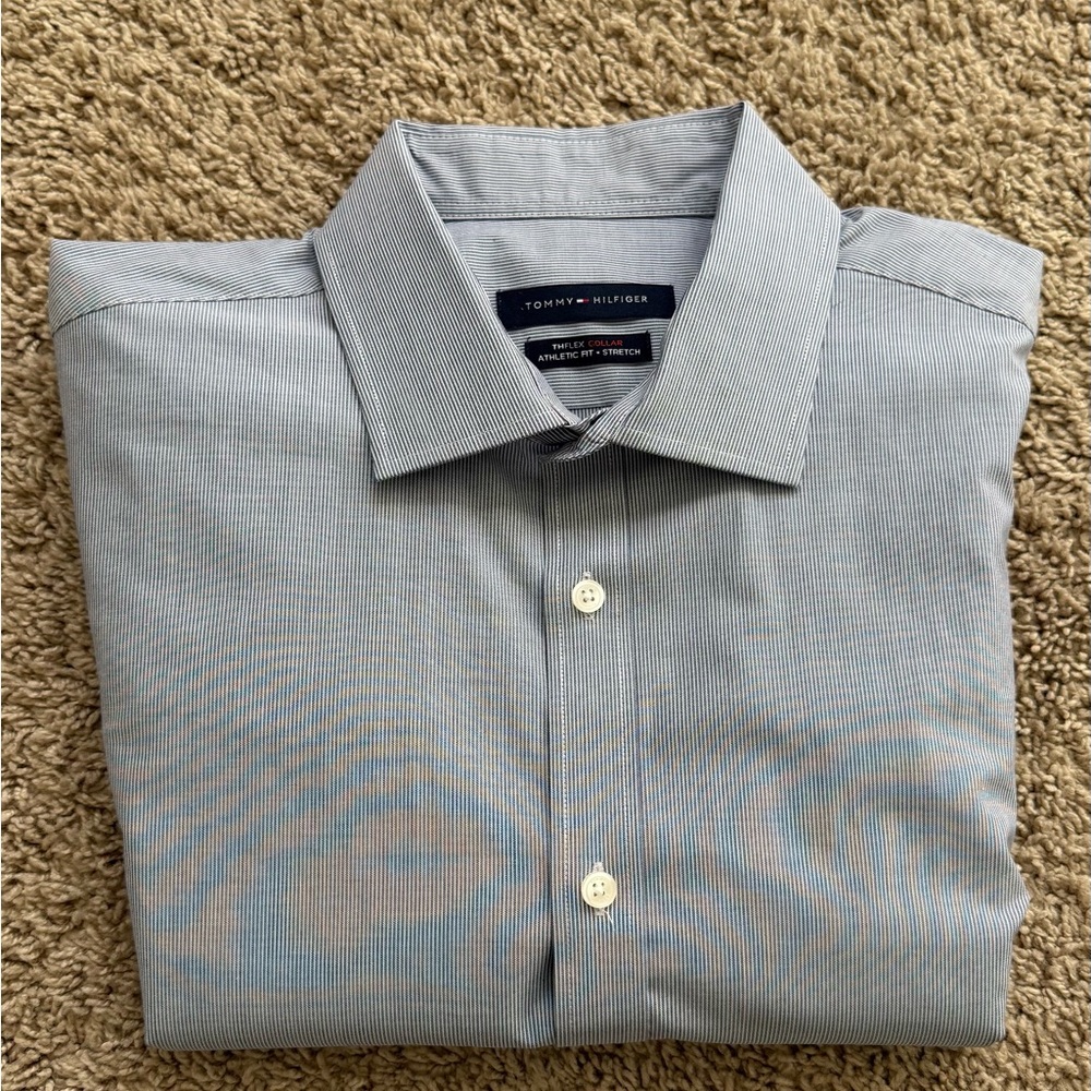 Tommy Hilfiger ThFlex collar men’s shirt size 17 34/35